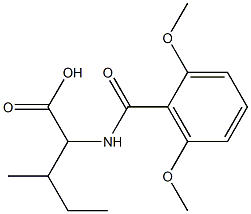 2-[(2,6-dimethoxyphenyl)formamido]-3-methylpentanoic acid 구조식 이미지