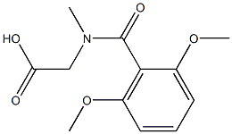 2-[(2,6-dimethoxyphenyl)-N-methylformamido]acetic acid 구조식 이미지