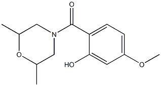 2-[(2,6-dimethylmorpholin-4-yl)carbonyl]-5-methoxyphenol Structure