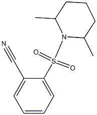 2-[(2,6-dimethylpiperidin-1-yl)sulfonyl]benzonitrile Structure