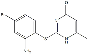 2-[(2-amino-4-bromophenyl)sulfanyl]-6-methyl-1,4-dihydropyrimidin-4-one Structure