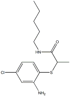 2-[(2-amino-4-chlorophenyl)sulfanyl]-N-pentylpropanamide 구조식 이미지