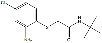 2-[(2-amino-4-chlorophenyl)sulfanyl]-N-tert-butylacetamide 구조식 이미지