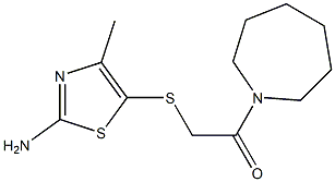 2-[(2-amino-4-methyl-1,3-thiazol-5-yl)sulfanyl]-1-(azepan-1-yl)ethan-1-one Structure