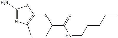 2-[(2-amino-4-methyl-1,3-thiazol-5-yl)sulfanyl]-N-pentylpropanamide Structure