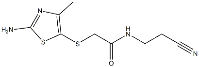 2-[(2-amino-4-methyl-1,3-thiazol-5-yl)thio]-N-(2-cyanoethyl)acetamide Structure