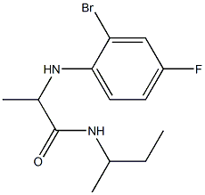 2-[(2-bromo-4-fluorophenyl)amino]-N-(butan-2-yl)propanamide Structure