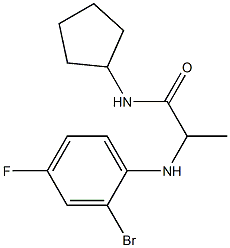 2-[(2-bromo-4-fluorophenyl)amino]-N-cyclopentylpropanamide Structure