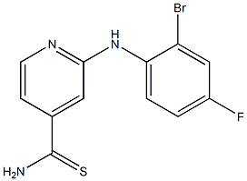 2-[(2-bromo-4-fluorophenyl)amino]pyridine-4-carbothioamide Structure