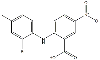 2-[(2-bromo-4-methylphenyl)amino]-5-nitrobenzoic acid 구조식 이미지