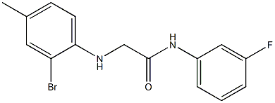 2-[(2-bromo-4-methylphenyl)amino]-N-(3-fluorophenyl)acetamide Structure