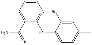 2-[(2-bromo-4-methylphenyl)amino]pyridine-3-carbothioamide Structure