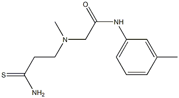 2-[(2-carbamothioylethyl)(methyl)amino]-N-(3-methylphenyl)acetamide 구조식 이미지
