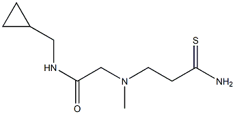 2-[(2-carbamothioylethyl)(methyl)amino]-N-(cyclopropylmethyl)acetamide Structure