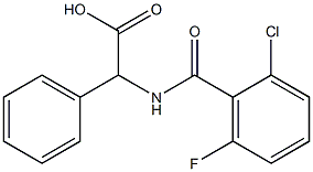 2-[(2-chloro-6-fluorophenyl)formamido]-2-phenylacetic acid Structure