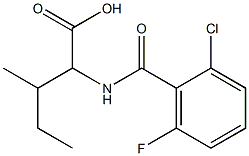2-[(2-chloro-6-fluorophenyl)formamido]-3-methylpentanoic acid Structure