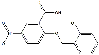 2-[(2-chlorophenyl)methoxy]-5-nitrobenzoic acid 구조식 이미지