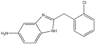 2-[(2-chlorophenyl)methyl]-1H-1,3-benzodiazol-5-amine 구조식 이미지