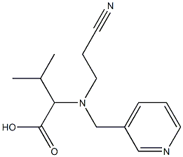 2-[(2-cyanoethyl)(pyridin-3-ylmethyl)amino]-3-methylbutanoic acid 구조식 이미지