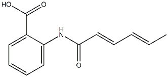2-[(2E,4E)-hexa-2,4-dienoylamino]benzoic acid Structure