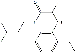 2-[(2-ethylphenyl)amino]-N-(3-methylbutyl)propanamide Structure