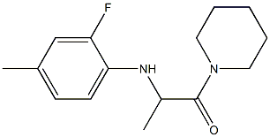 2-[(2-fluoro-4-methylphenyl)amino]-1-(piperidin-1-yl)propan-1-one 구조식 이미지