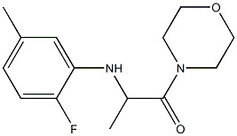 2-[(2-fluoro-5-methylphenyl)amino]-1-(morpholin-4-yl)propan-1-one 구조식 이미지