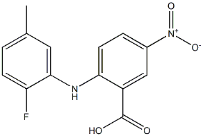 2-[(2-fluoro-5-methylphenyl)amino]-5-nitrobenzoic acid 구조식 이미지