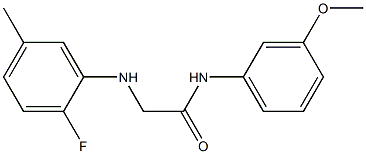 2-[(2-fluoro-5-methylphenyl)amino]-N-(3-methoxyphenyl)acetamide Structure