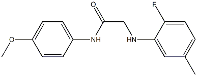 2-[(2-fluoro-5-methylphenyl)amino]-N-(4-methoxyphenyl)acetamide 구조식 이미지
