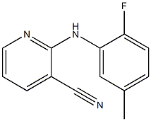 2-[(2-fluoro-5-methylphenyl)amino]pyridine-3-carbonitrile 구조식 이미지