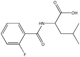 2-[(2-fluorobenzoyl)amino]-4-methylpentanoic acid Structure