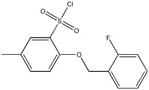 2-[(2-fluorophenyl)methoxy]-5-methylbenzene-1-sulfonyl chloride Structure