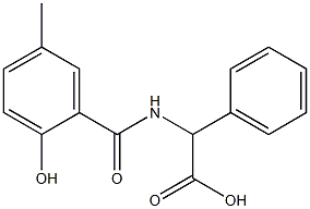 2-[(2-hydroxy-5-methylphenyl)formamido]-2-phenylacetic acid Structure