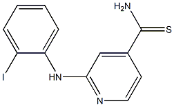 2-[(2-iodophenyl)amino]pyridine-4-carbothioamide 구조식 이미지