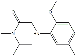 2-[(2-methoxy-5-methylphenyl)amino]-N-methyl-N-(propan-2-yl)acetamide 구조식 이미지