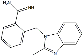 2-[(2-methyl-1H-benzimidazol-1-yl)methyl]benzenecarboximidamide Structure