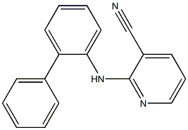 2-[(2-phenylphenyl)amino]pyridine-3-carbonitrile 구조식 이미지