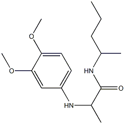 2-[(3,4-dimethoxyphenyl)amino]-N-(pentan-2-yl)propanamide 구조식 이미지