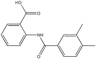 2-[(3,4-dimethylbenzene)(methyl)amido]benzoic acid Structure