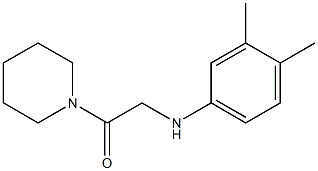 2-[(3,4-dimethylphenyl)amino]-1-(piperidin-1-yl)ethan-1-one 구조식 이미지