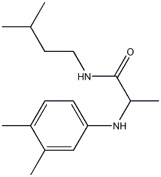 2-[(3,4-dimethylphenyl)amino]-N-(3-methylbutyl)propanamide 구조식 이미지