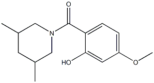 2-[(3,5-dimethylpiperidin-1-yl)carbonyl]-5-methoxyphenol 구조식 이미지