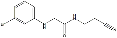 2-[(3-bromophenyl)amino]-N-(2-cyanoethyl)acetamide Structure