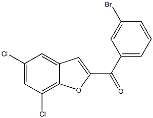 2-[(3-bromophenyl)carbonyl]-5,7-dichloro-1-benzofuran 구조식 이미지