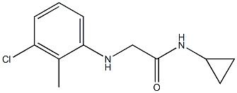 2-[(3-chloro-2-methylphenyl)amino]-N-cyclopropylacetamide 구조식 이미지
