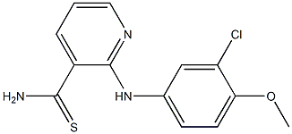 2-[(3-chloro-4-methoxyphenyl)amino]pyridine-3-carbothioamide Structure