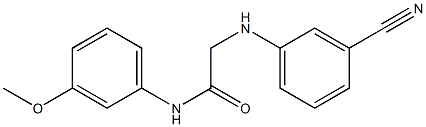 2-[(3-cyanophenyl)amino]-N-(3-methoxyphenyl)acetamide 구조식 이미지
