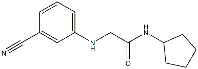 2-[(3-cyanophenyl)amino]-N-cyclopentylacetamide Structure