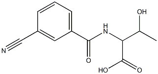 2-[(3-cyanophenyl)formamido]-3-hydroxybutanoic acid 구조식 이미지